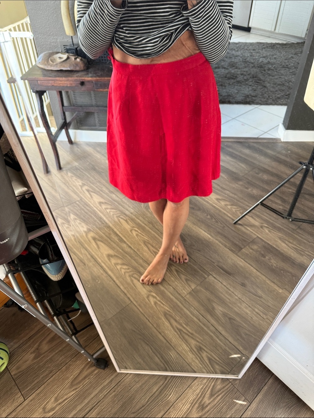 Bintage Bright Red A-Line Skirt size 6